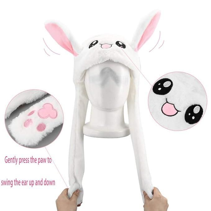 Viral Moving Ears Bunny Cap – Cute Plush Hat for Kids & Teens