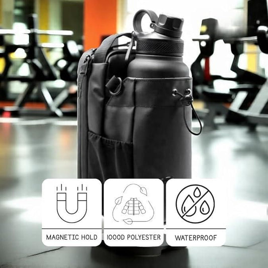 Magnetic Gym Bottle/Phone Bag – Hands-Free Workout Organizer