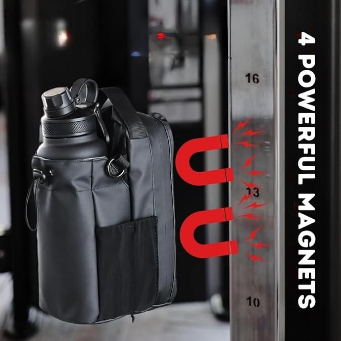 Magnetic Gym Bottle/Phone Bag – Hands-Free Workout Organizer