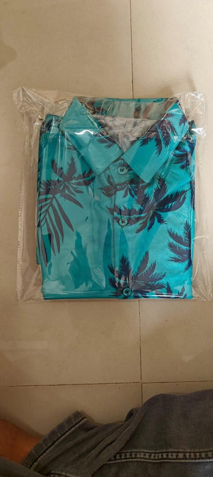 Men's Premium Breathable Casual Printed Shirt – Stylish Summer Wear